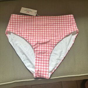 Vineyard Vines Pink Gingham Bikini Bottom
